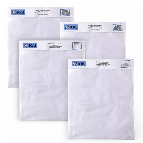 Kit 4 Refil Álbum Foto Memórias Mega R34 5 Folhas 10x15 Ical