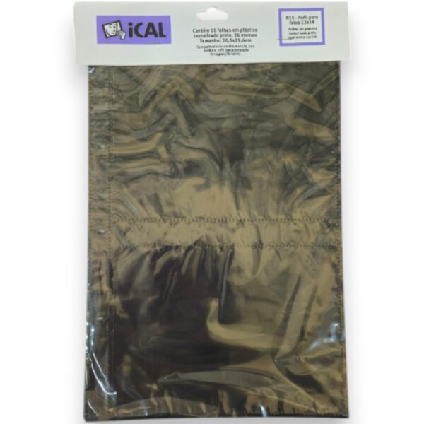 Kit 4 Refil Álbum Fotos R15 13x18 Preto Durável Ical - Imagem 2